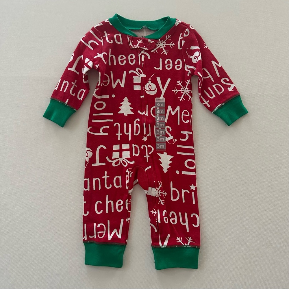 Carter’s 3 Months Baby Holiday Christmas Red Romper